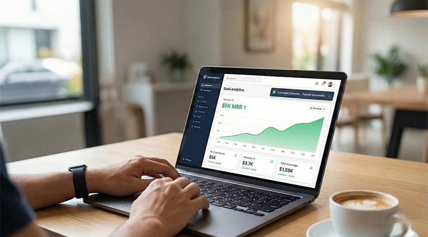 Developer exhausted at computer late at night, illustrating the struggle of building SaaS from scratch